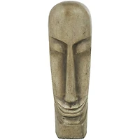 37" Gray Face Totem Sculpture