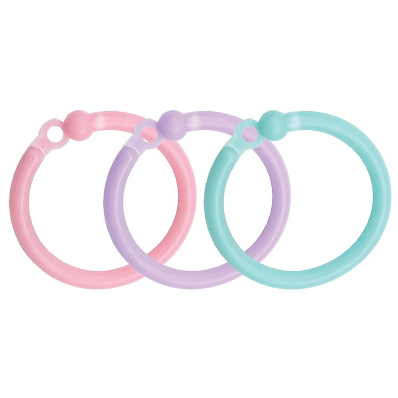We R Memory Keepers® Cinch Pink, Lilac & Blue Plastic Loop Binding, 24ct.