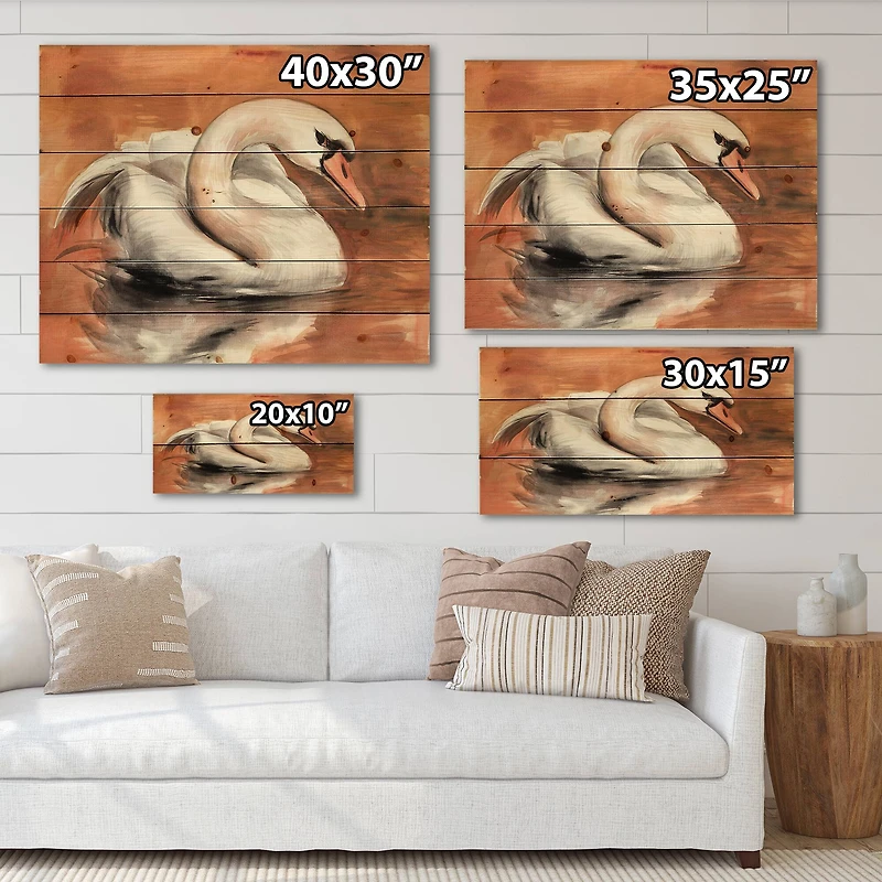 Designart - Swan On The Water