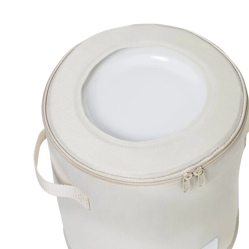 Honey Can Do Natural Round Dinnerware Storage Box Set