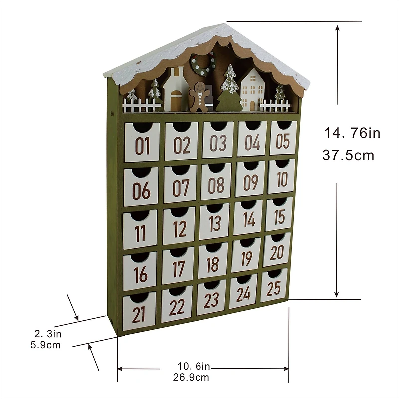 14.75" Gingerbread Advent Calendar by Ashland®