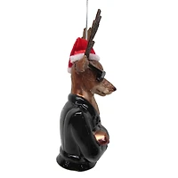 5" Cool Reindeer Glass Ornament by Ashland®