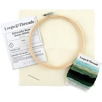 6" Silhouette Bear Counted Cross Stitch Kit by Loops & Threads®