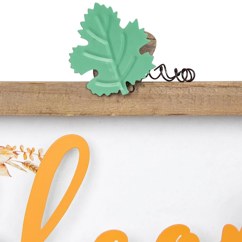 Pumpkins and Sunflowers Welcome Fall Harvest Wall Sign - 11"