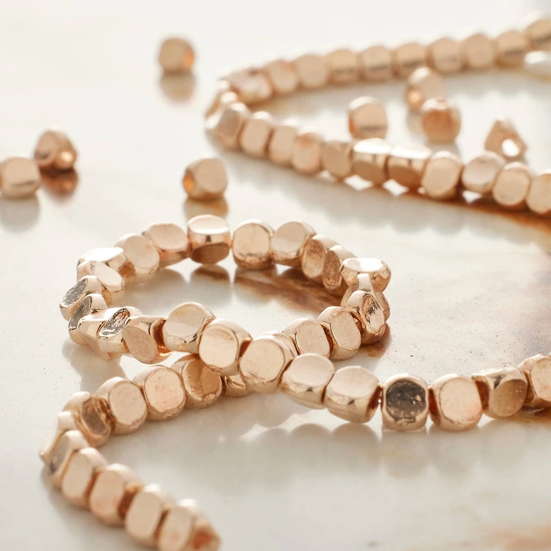 12 Pack: Rose Gold Metal Beads, 3mm by Bead Landing™