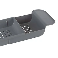 Bath Bliss Gray Expandable Non-Slip Bathtub Caddy