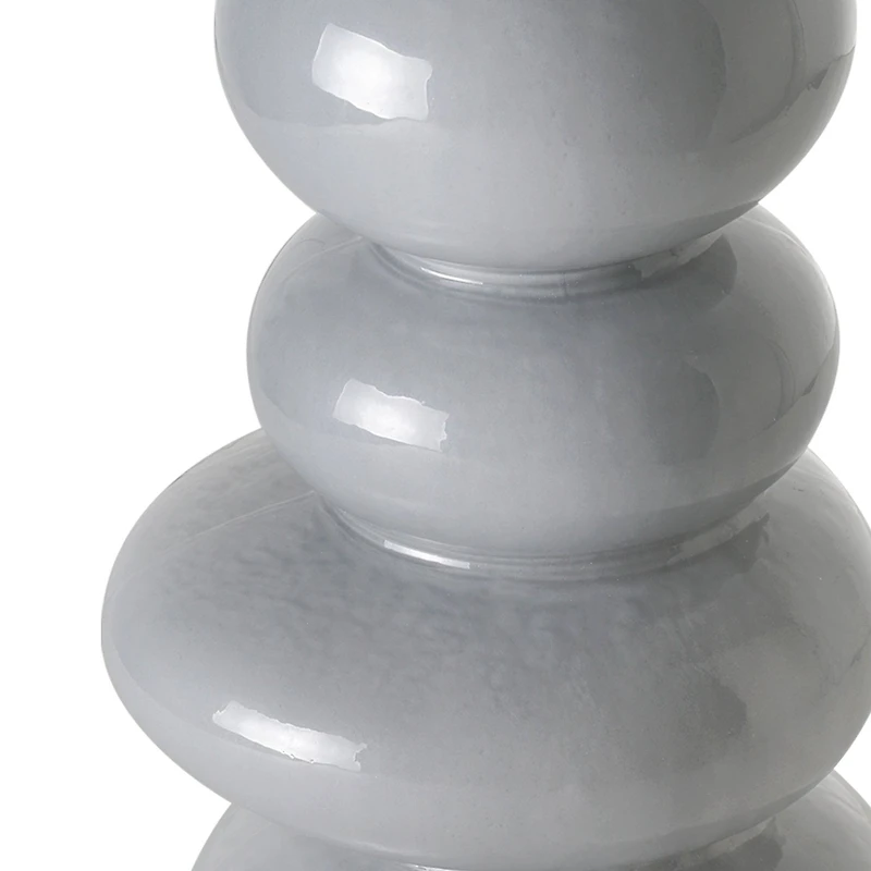 American Art Decor Cool Grey Cairns Glass Vase Set