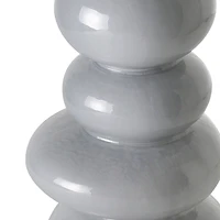 American Art Decor Cool Grey Cairns Glass Vase Set
