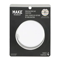 Ceramic Sublimation Car Coasters, 4ct. by Make Market®