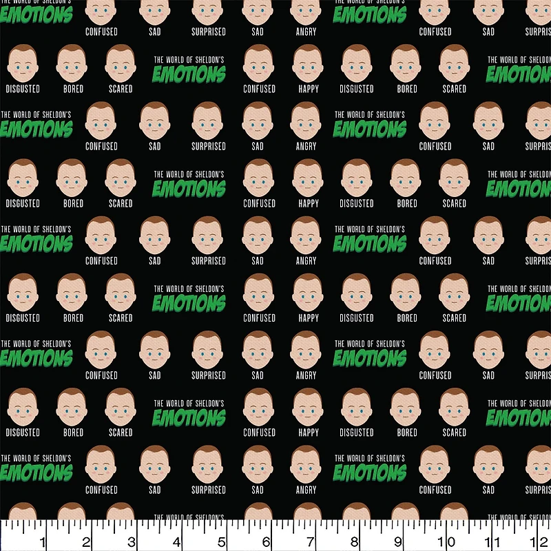 The Big Bang Theory Sheldon Precut Cotton Fabric