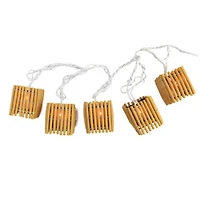 10ct. Tiki Bamboo Lantern Garden Patio String Lights