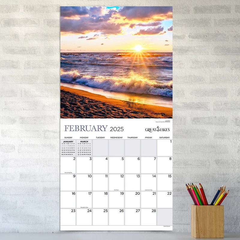 TF Publishing 2025 Great Lakes Wall Calendar