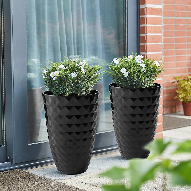 Glitzhome® 19.7" Eco-Friendly Oversized Faux Ceramic Pot Planters