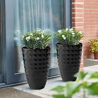 Glitzhome® 19.7" Eco-Friendly Oversized Faux Ceramic Pot Planters