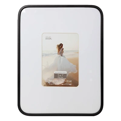 12 Pack: Black Rounded 5" x 7" Frame with Mat, Expressions™ by Studio Décor®