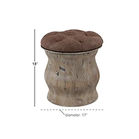 18" Chinese Fir Rustic Stool