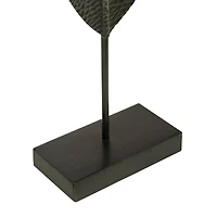 Gold Metal Contemporary Leaf Sculpture Set