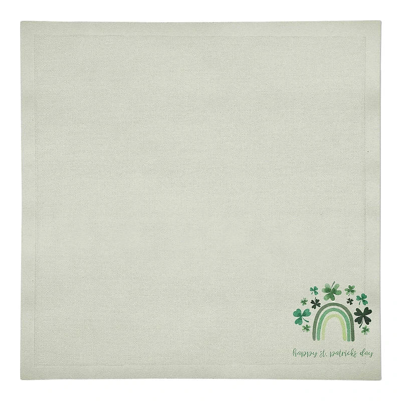 St. Patrick's Day Rainbow 10" x 10" Cotton Twill Napkin