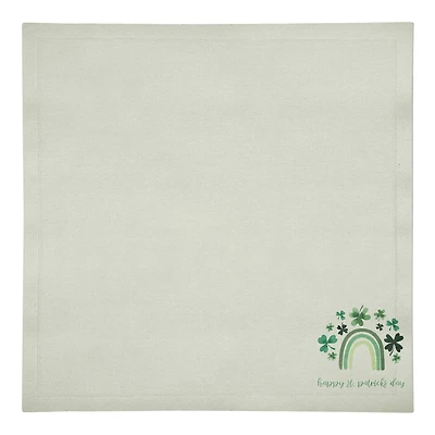 St. Patrick's Day Rainbow 10" x 10" Cotton Twill Napkin