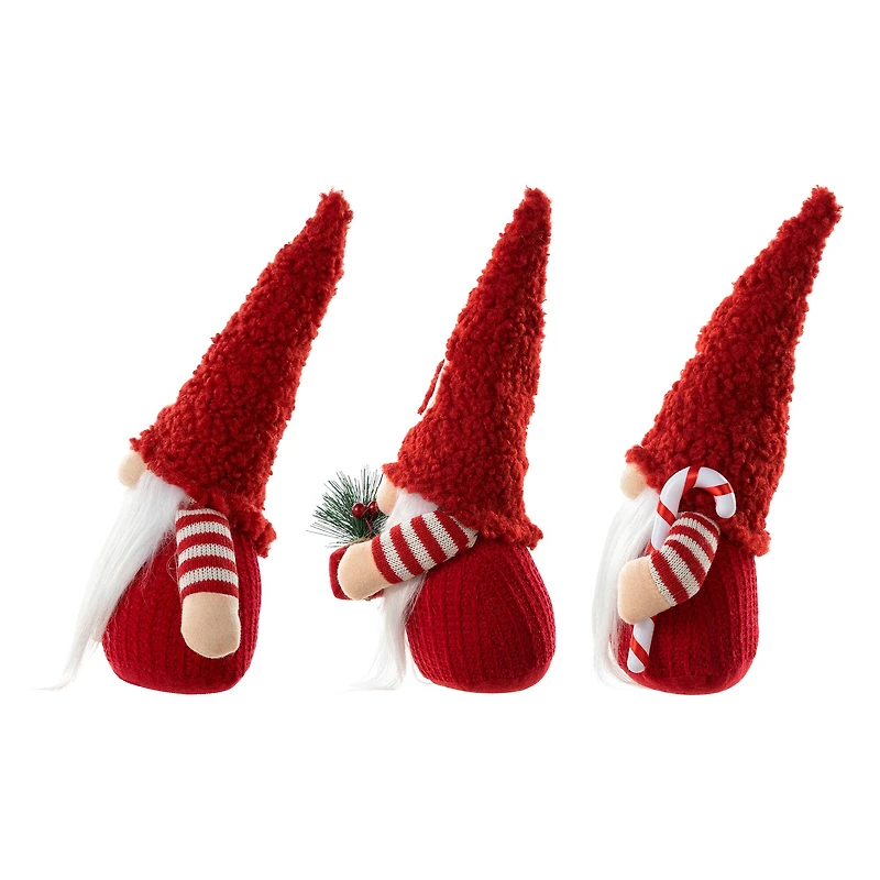 Glitzhome® JOY Christmas Gnome Fabric Décor, 3ct.