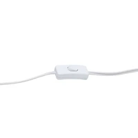 Simple Designs 6" White Porcelain Rocketship Table Lamp