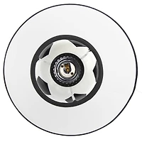 Simple Designs™ 11.5" Soccer Ball Base Table Lamp with White Shade Black Trim