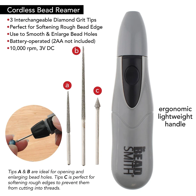The Beadsmith® Cordless Bead Reamer