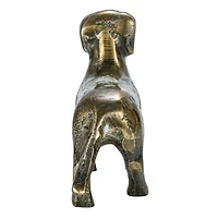 Hello Honey® 6.5" Antique Brass Dachshund Cast Aluminum Tabletop Décor