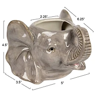 Hello Honey® 6.75" Round Ceramic Elephant Head Planter