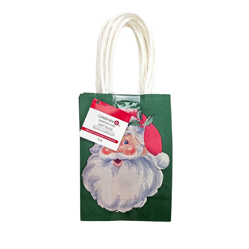 Mini Santa Gift Bags, 6ct. by Celebrate It™