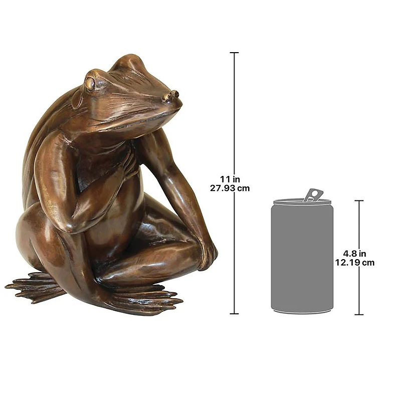 Design Toscano 11" Forever in My Heart Cast Bronze Frog Garden Statue