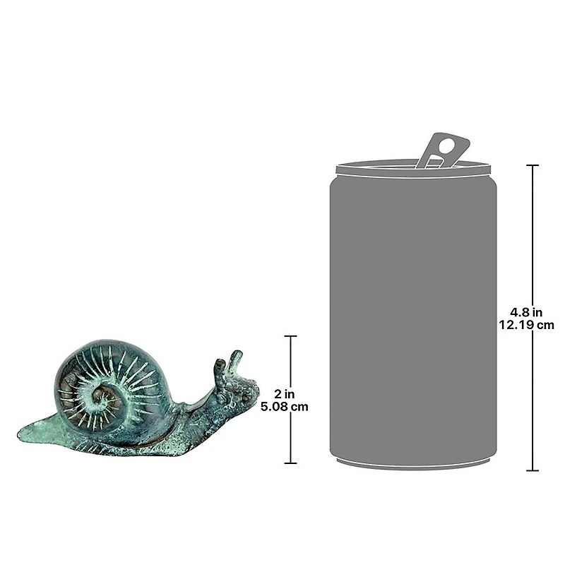 Design Toscano 5" Cast Bronze Land Snail Garden Statue