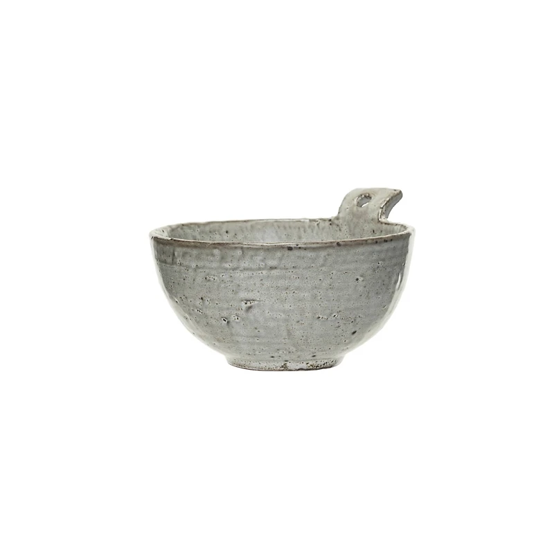Hello Honey® 5.5" Cream Stoneware Bowl with Handle