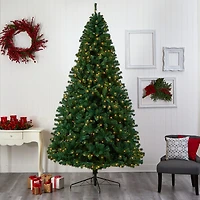 9ft. Pre-Lit Northern Tip Artificial Christmas Tree, Clear LED Lights