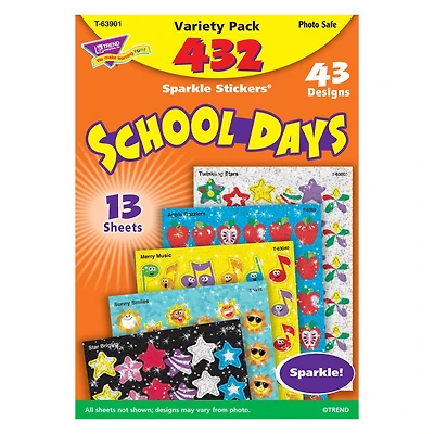 Trend Enterprises® School Days Sparkle Stickers® 3 Packs of 432