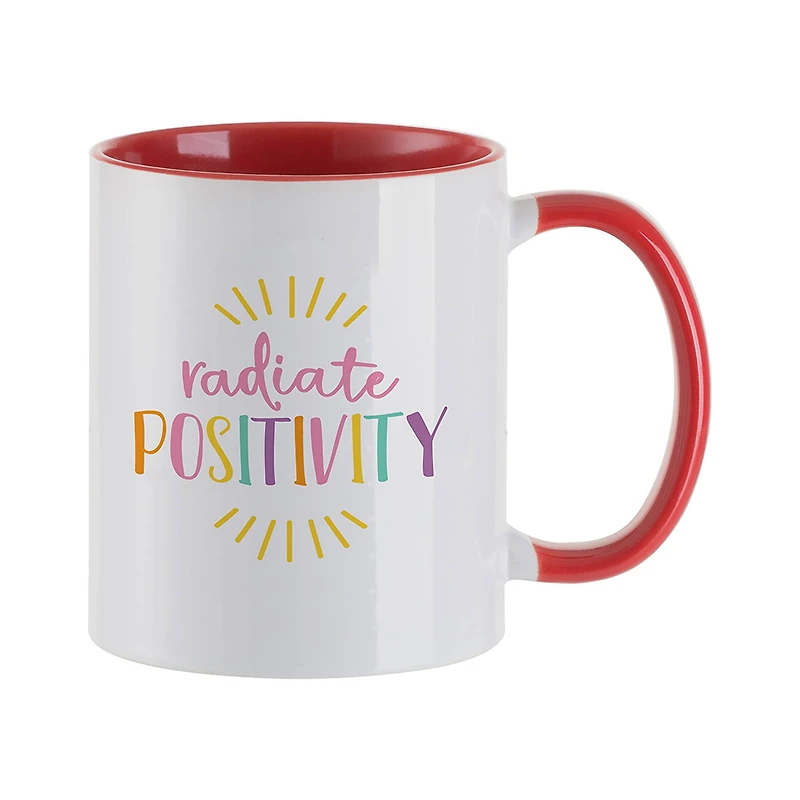 Craft Express 11oz. Sublimation Red Handle Mugs, 6ct.