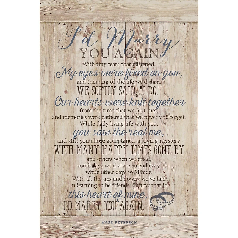 I'd Marry You Wood Plaque
