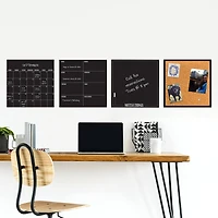 WallPops Black Dry Erase Calendar & Corkboard Set