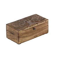 Brown Mango Wood Rustic Box Set