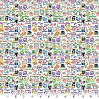 Hello Kitty® Friends & Stickers Cotton Fabric 