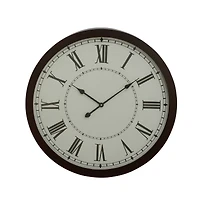 Black Traditional Metal Wall Clock, 30" x 30"