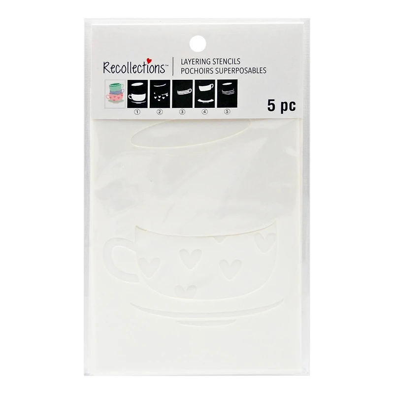 Stacked Tea Cups Layering Stencils by Recollections™