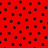 Fabric Editions Red Paw Print Cotton Fabric