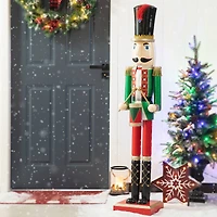 Glitzhome® 54" Wooden Christmas Glitter Soldier Nutcracker