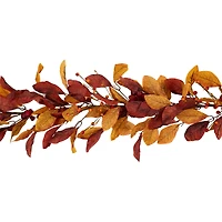 5ft. Berries with Orange & Red Leaves Artificial Fall Harvest Garland