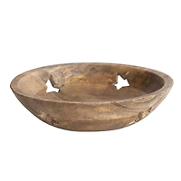 Hello Honey® 11.5" Star Cutout Mango Wood Bowl