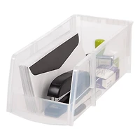 IRIS Large Clear Plastic Stacking Bin