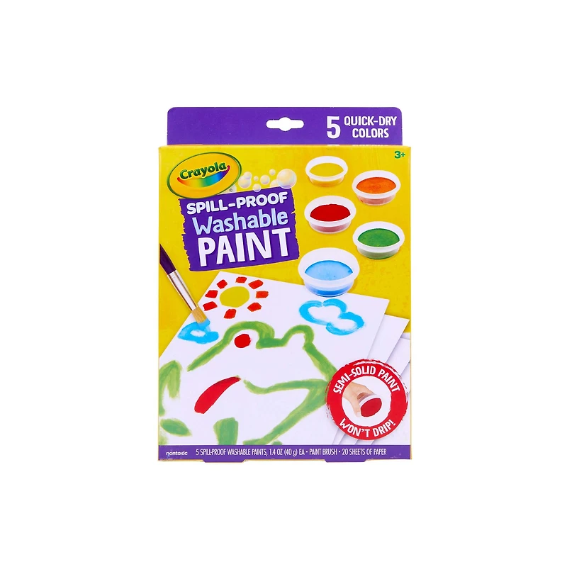 Crayola® Spill-Proof Washable Paint Set