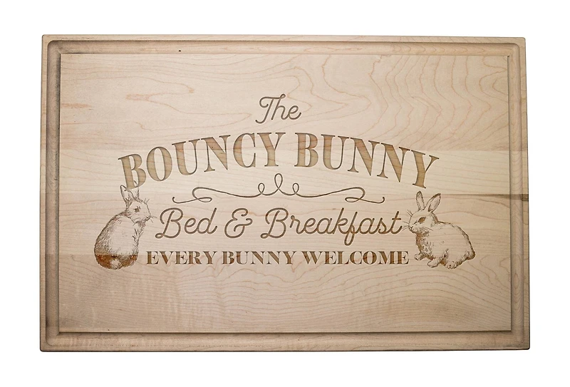 The Bouncy Bunny Bed & Breakfast Maple Cutting Board