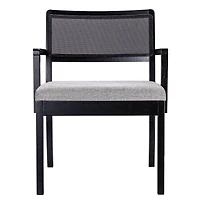 Hello Honey® 2.5ft. Crawford Mid-Century Modern Solid Wood Black Arm Chair